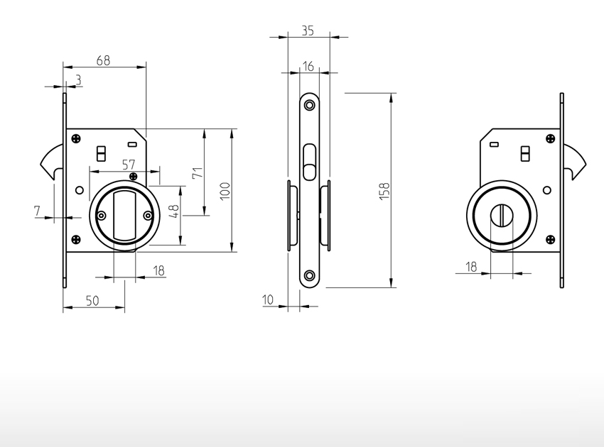 Ensemble pour porte coulissante - 2850
