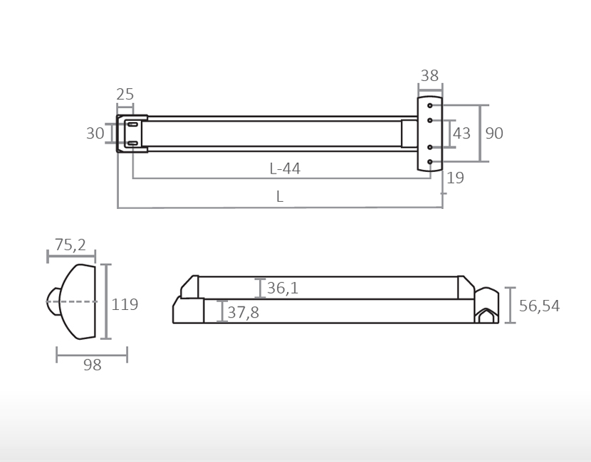 Barre anti panique 1 feuille | FAST TOUCH